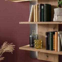 TV Anbauwand in Eicheoptik - Nikdus (vierteilig)