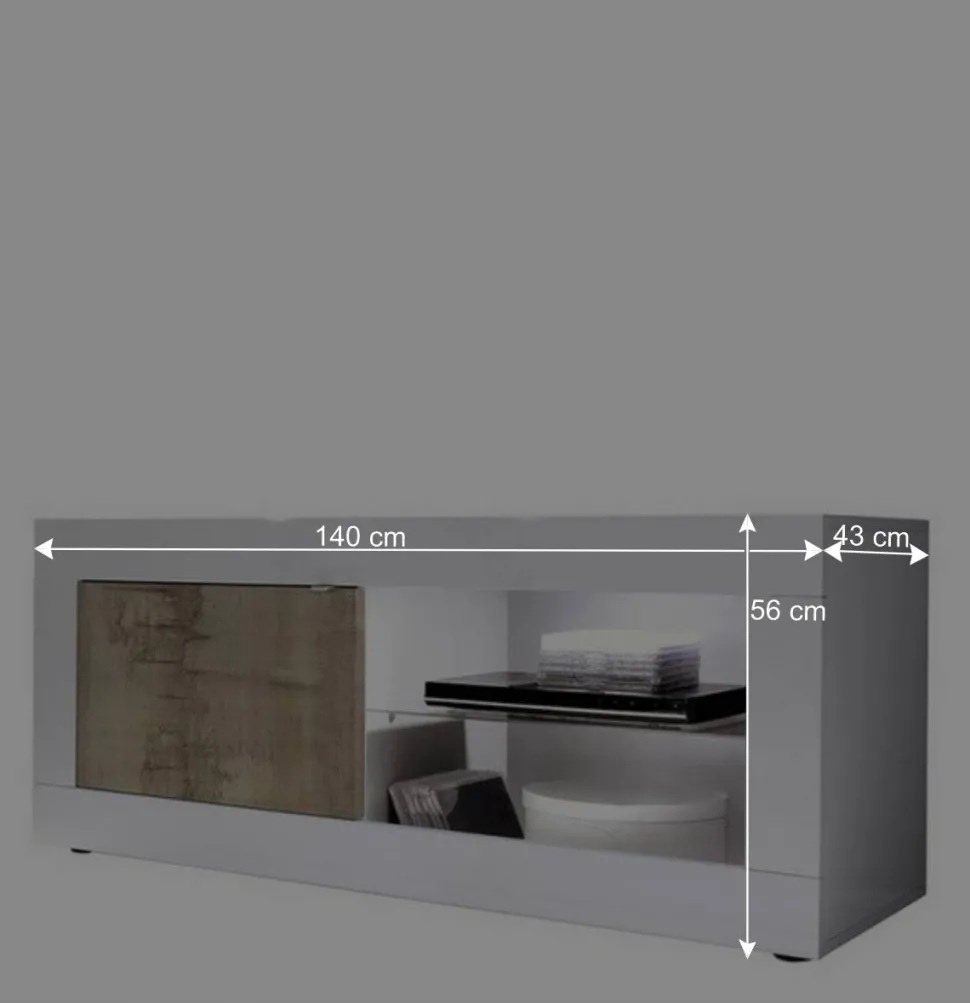 TV Anbauwand Kombination modern - Olvenion (dreiteilig)