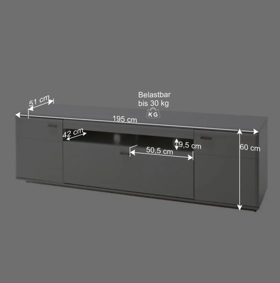 TV Anbauwand Set in Weiß - Hazime (dreiteilig)