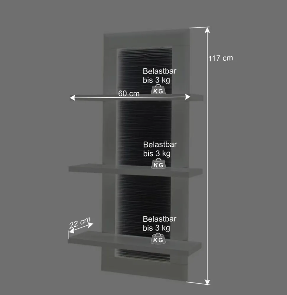 TV Anbauwand Set in Weiß - Hazime (dreiteilig)