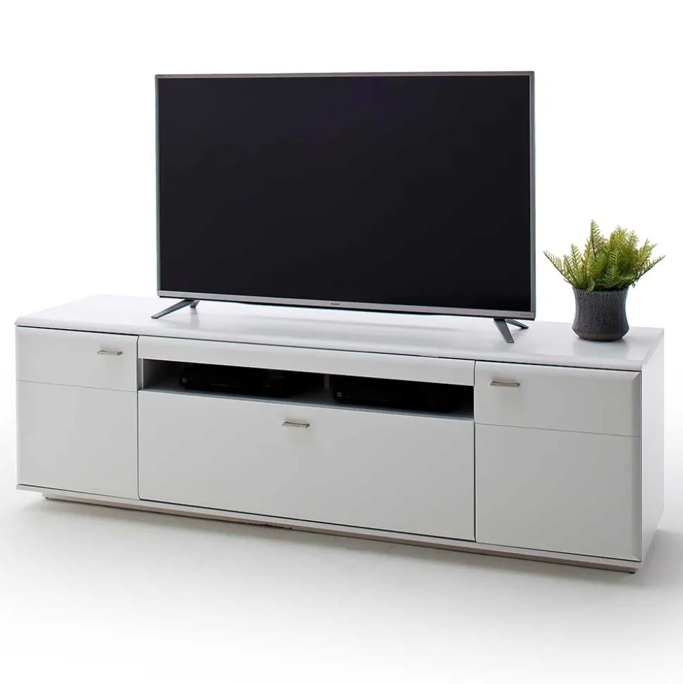 TV Anbauwand Set in Weiß - Hazime (dreiteilig)