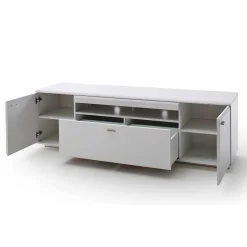 TV Anbauwand Set in Weiß - Hazime (dreiteilig)