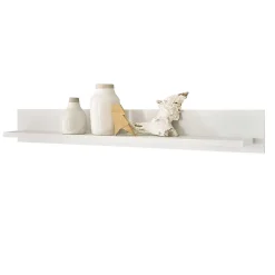 TV Anbauwand Set in weißer Holzoptik Pinie - Liancos (vierteilig)