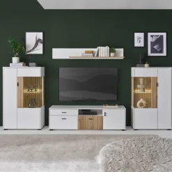 TV Anbauwand Set modern - Nenaloro (vierteilig)