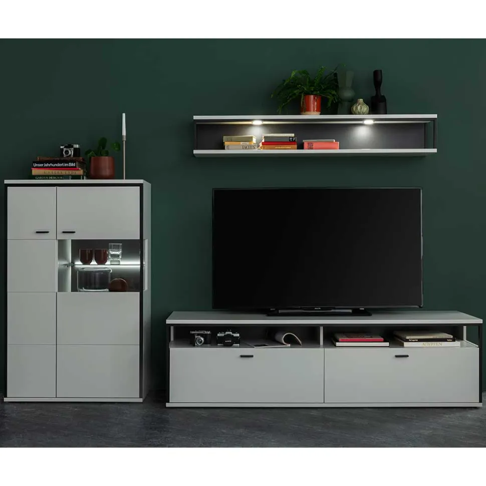 TV Anbauwand-Möbel als Set - Loazin (dreiteilig)