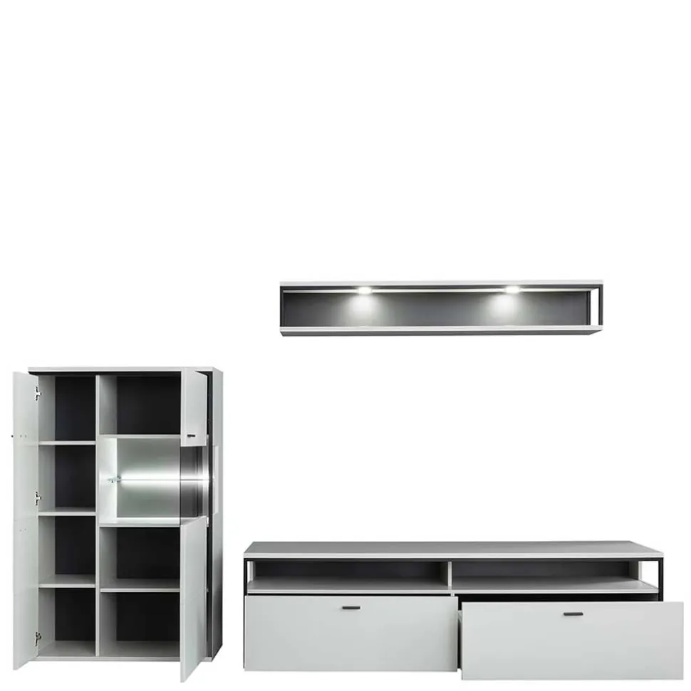 TV Anbauwand-Möbel als Set - Loazin (dreiteilig)