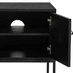 TV Board - teilmassiv in Schwarz - Almery