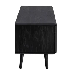 TV Board aus Eiche geschliffen & Schwarz geölt - Asnes