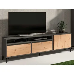 TV Board in Wildeiche & Anthrazit - Kiss