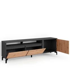 TV Board in Wildeiche & Anthrazit - Kiss