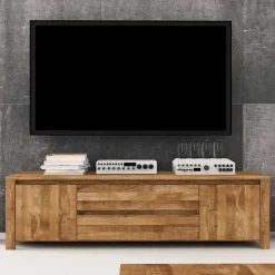 TV Board Nadalia aus Wildeiche Massivholz