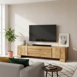 TV Board Vaskov aus Wildeiche Massivholz