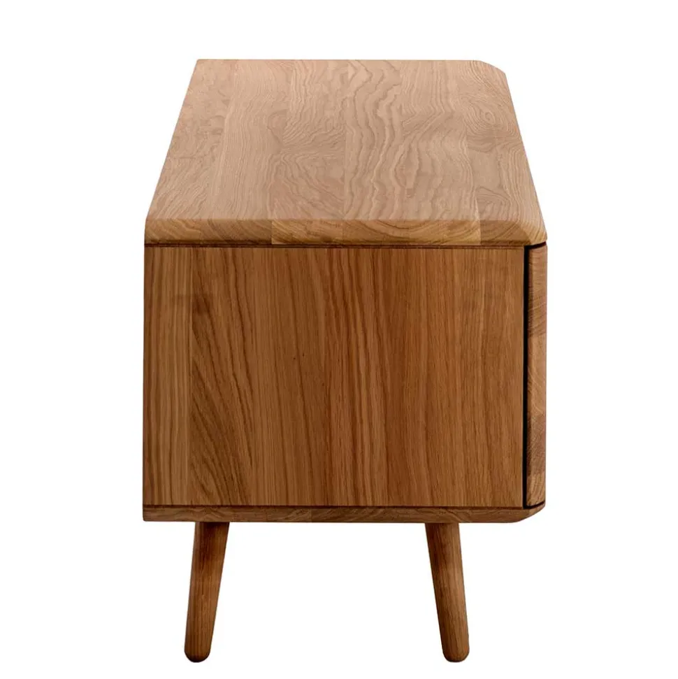 TV Kommode in Eiche Bianco massiv - Bakaras