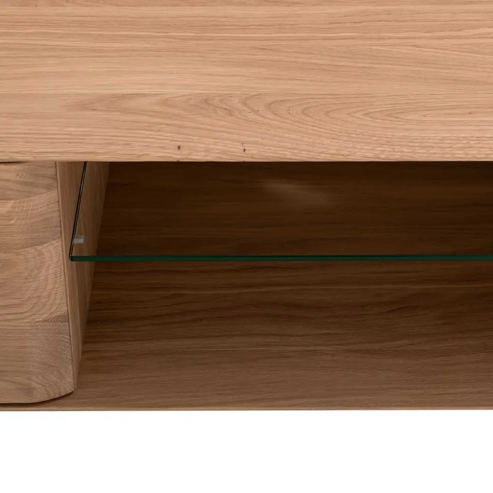 TV Kommode in Eiche Bianco massiv - Bakaras