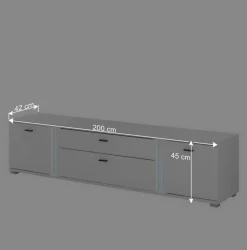 TV Lowboard & Highboard & Regal Set - Tirol (dreiteilig)