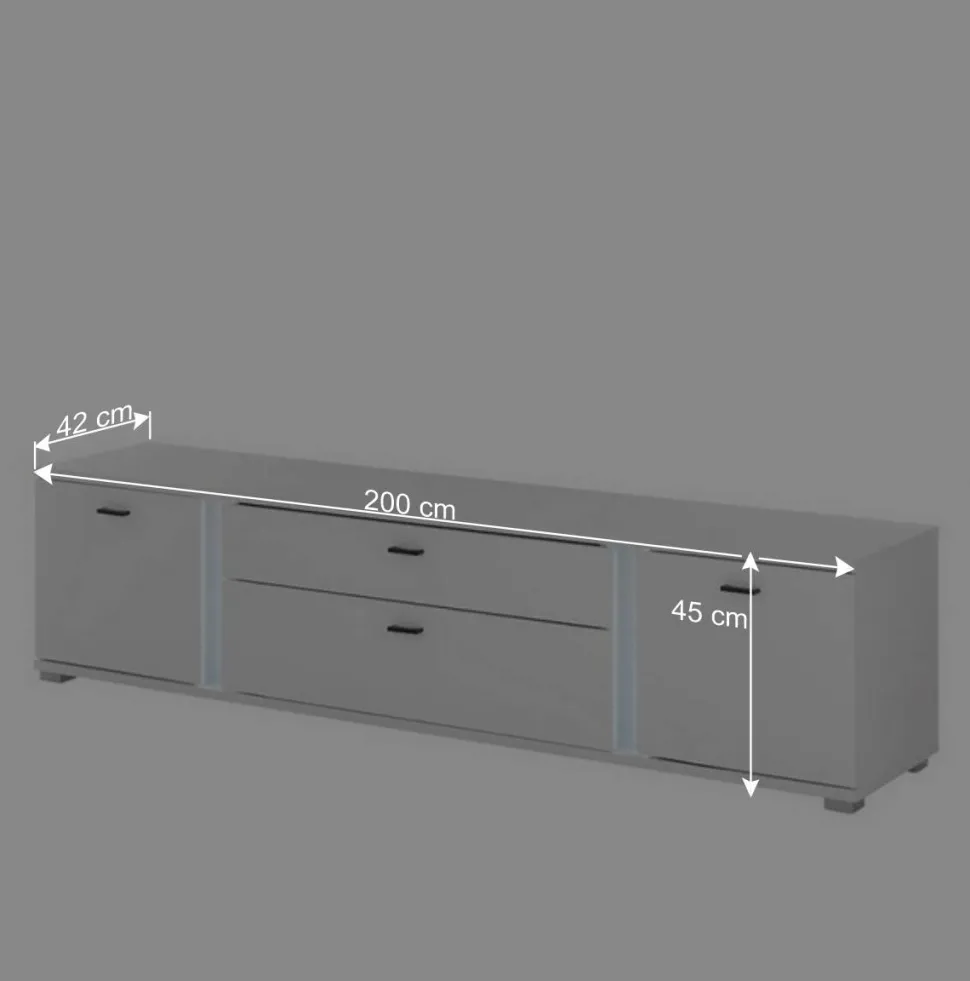 TV Lowboard & Highboard & Regal Set - Tirol (dreiteilig)