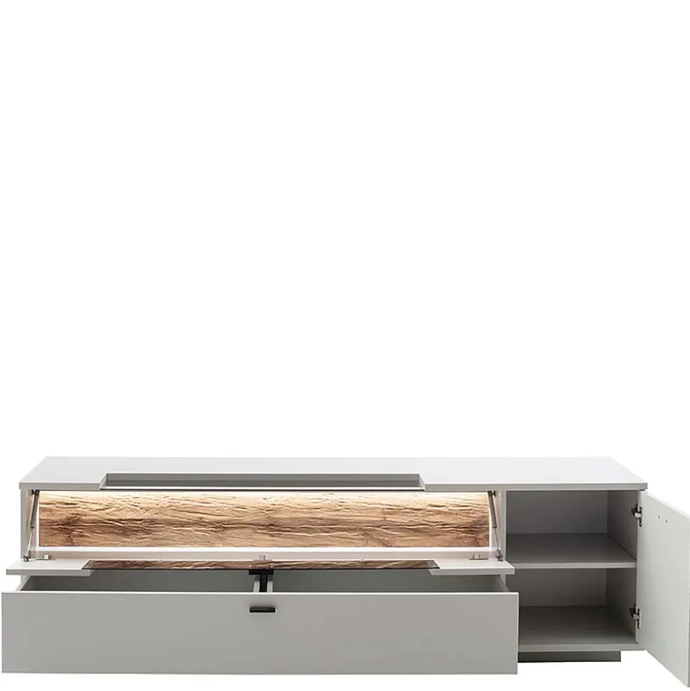 TV Lowboard & Vitrine & Wandboard Set - Apulco (dreiteilig)