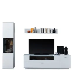 TV Lowboard & Vitrine & Wandboard Set - Apulco (dreiteilig)