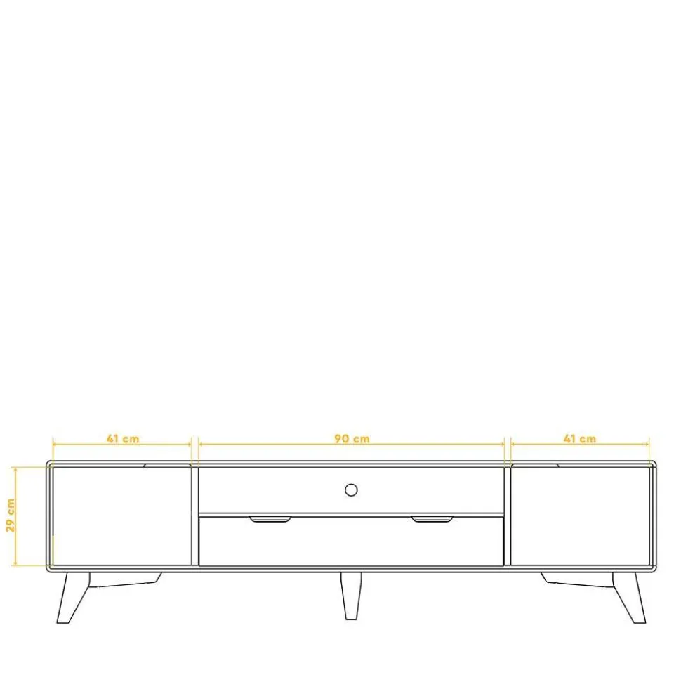 TV Lowboard aus Kernbuche Massivholz geölt - Junola I