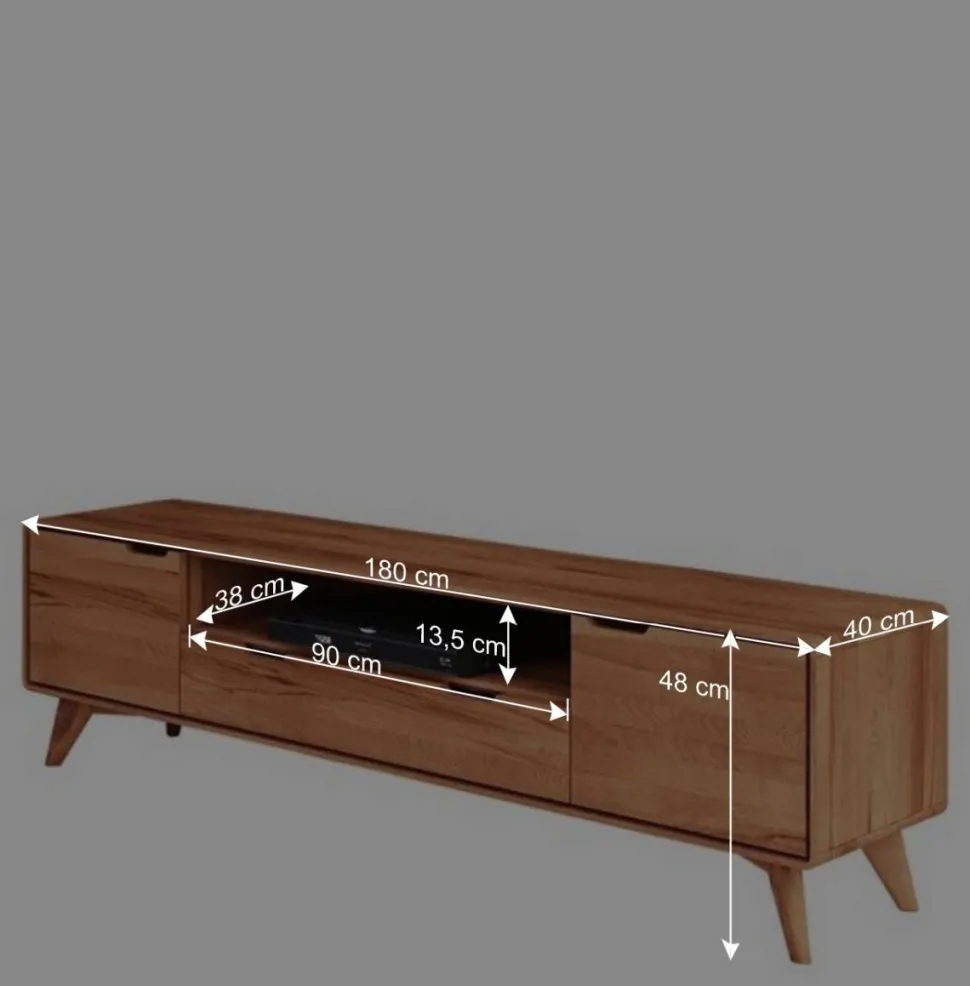 TV Lowboard aus Kernbuche Massivholz geölt - Junola I