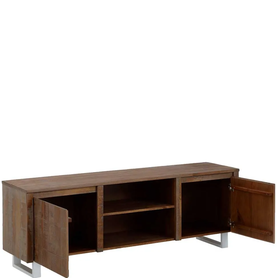 TV Lowboard aus massiver Kiefer Dunkel - Lavagna