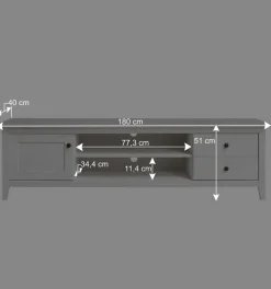 TV Lowboard im modernen Landhausstil - Astinion