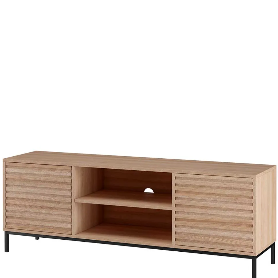 TV Lowboard in Eiche Holzdekor - Lunira