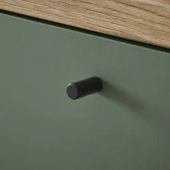 TV Lowboard in Graugrün und Wildeiche - Oliva