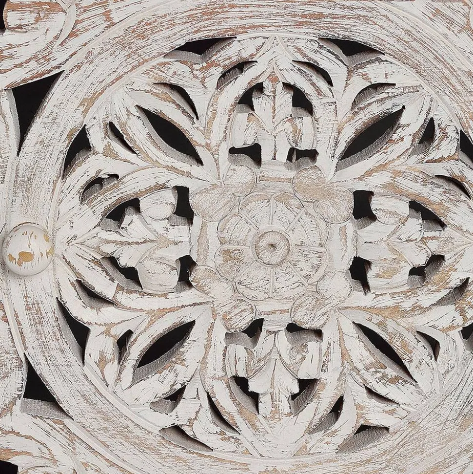 TV Lowboard in Mangoholz White Wash - Fudorus