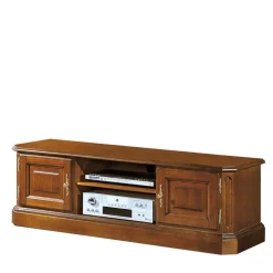 TV Lowboard in Nussbaum mit Metallgriffen - Uno