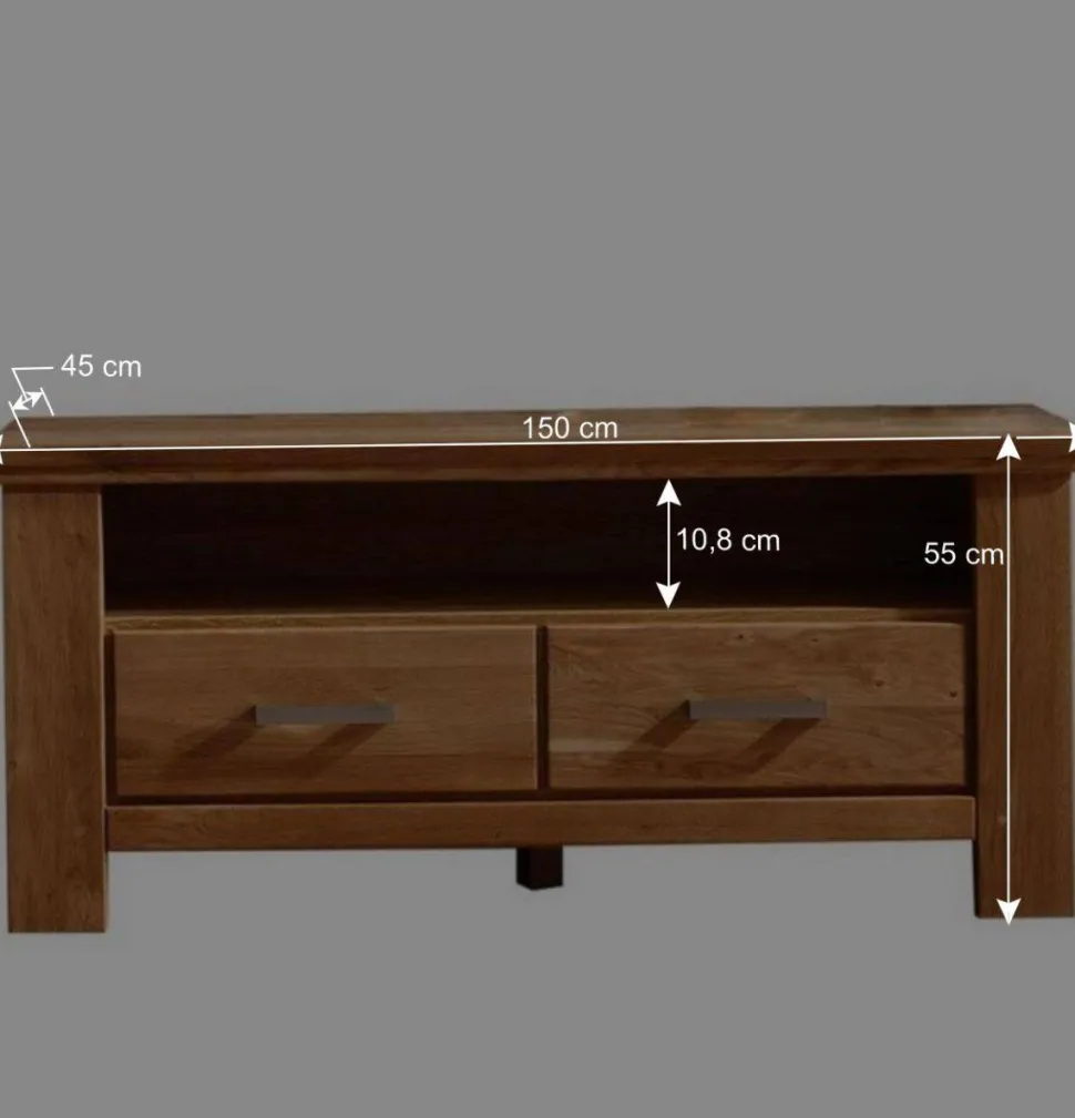 TV Lowboard Ladressa aus Wildeiche geölt und gewachst