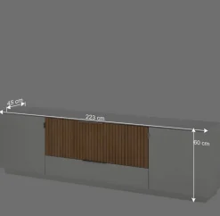 TV Lowboard mit 223 cm Breite - Miloris