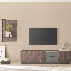 TV Lowboard und Wandregal Set - Mundo (zweiteilig)