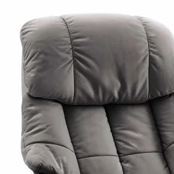 TV Relaxsessel mit Leder Schlammfarben Emia mit Körperdruck verstellbar