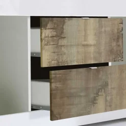 TV Schrank in Holz verwittert - Olvenion