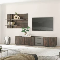 TV Unterschrank & Wandboard Set - Mundo (zweiteilig)