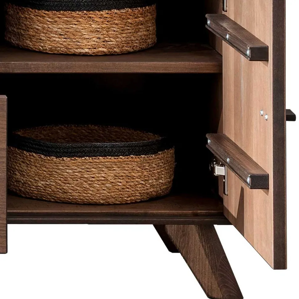 TV Unterschrank aus Kernbuche massiv in Braun - Malawi