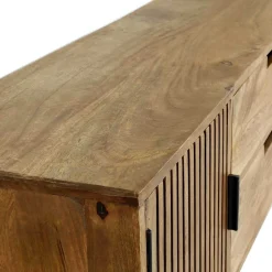 TV Unterschrank aus Mangoholz in Sandfarben - Baina