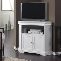 TV Unterschrank für Ecke in Weiß - Zarinas