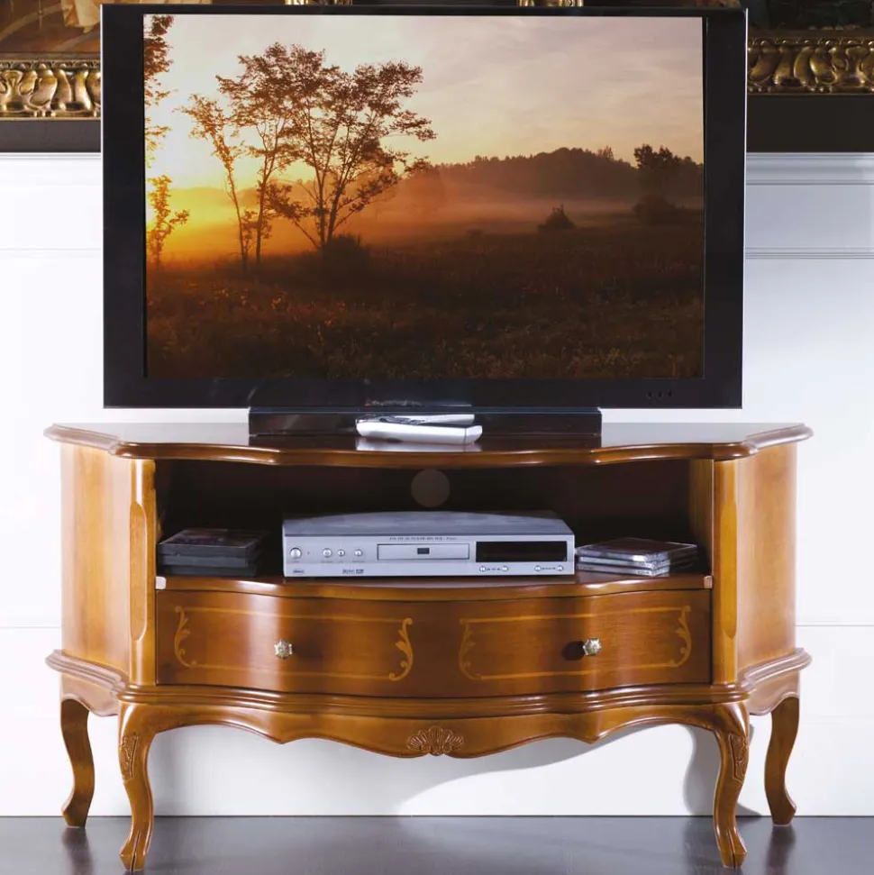 TV Unterschrank im Barock Stil Dentro Nussbaumfarben