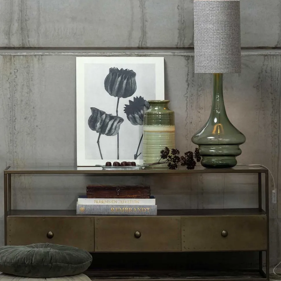 TV Unterschrank in Altmessing Metall - Liviano