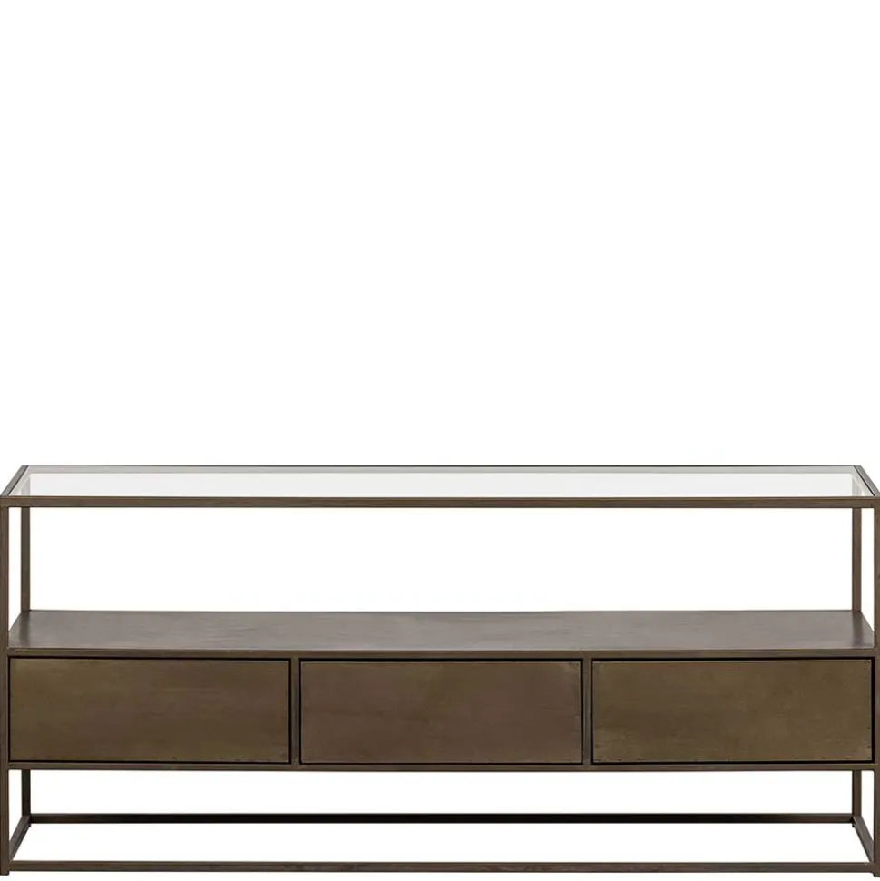 TV Unterschrank in Altmessing Metall - Liviano