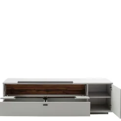 TV Unterschrank in Lichtgrau mit Wildeiche - Apulco