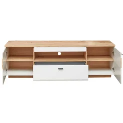 TV Unterschrank in Weiß und Wildeiche NB - Niam