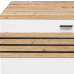 TV Unterschrank in Weiß und Wildeiche NB - Niam