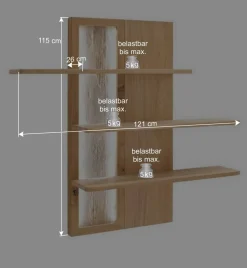 TV Wohnkombination in Eiche - Crokas (zweiteilig)