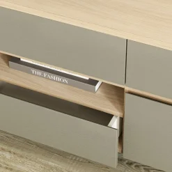 TV Wohnwand in Eukalyptus und Eiche Optik - Promo (dreiteilig)