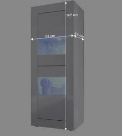 TV Wohnwand in Hochglanz Weiß - Sogno (dreiteilig)