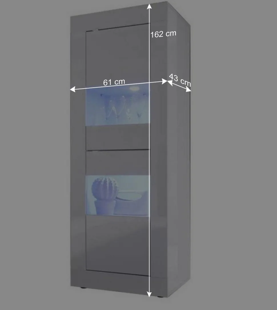 TV Wohnwand in Hochglanz Weiß - Sogno (dreiteilig)