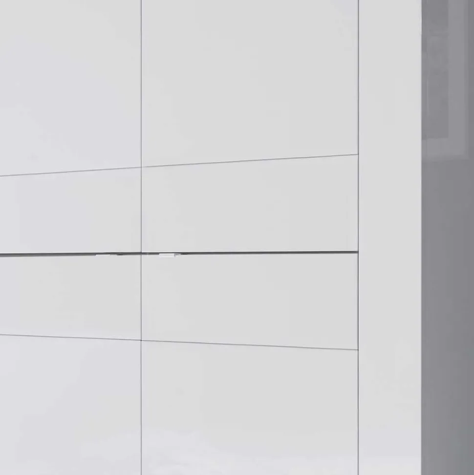 TV Wohnwand in Hochglanz Weiß - Sogno (dreiteilig)